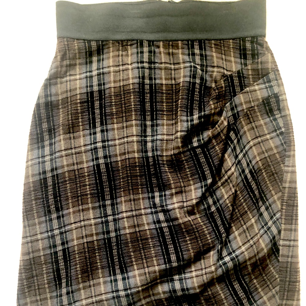 Iris Setlakwe Plaid ruched skirt